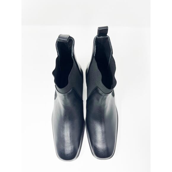 EVERLANE Italian Leather Square Toe Chelsea Boots Black SZ 7 READ - Picture 5 of 16